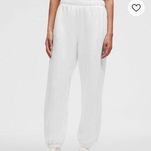 Lululemon White Scuba Mid-Rise Joggers Size M